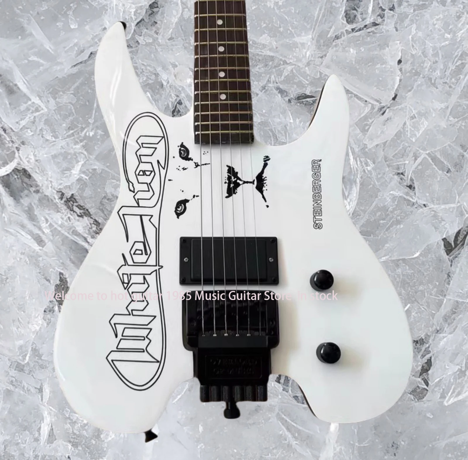 جيتار كهربائي بدون رأس من شتاينبرغ، جيتار جديد من خشب الماهوجني الأبيض، لوحة أصابع من خشب الورد