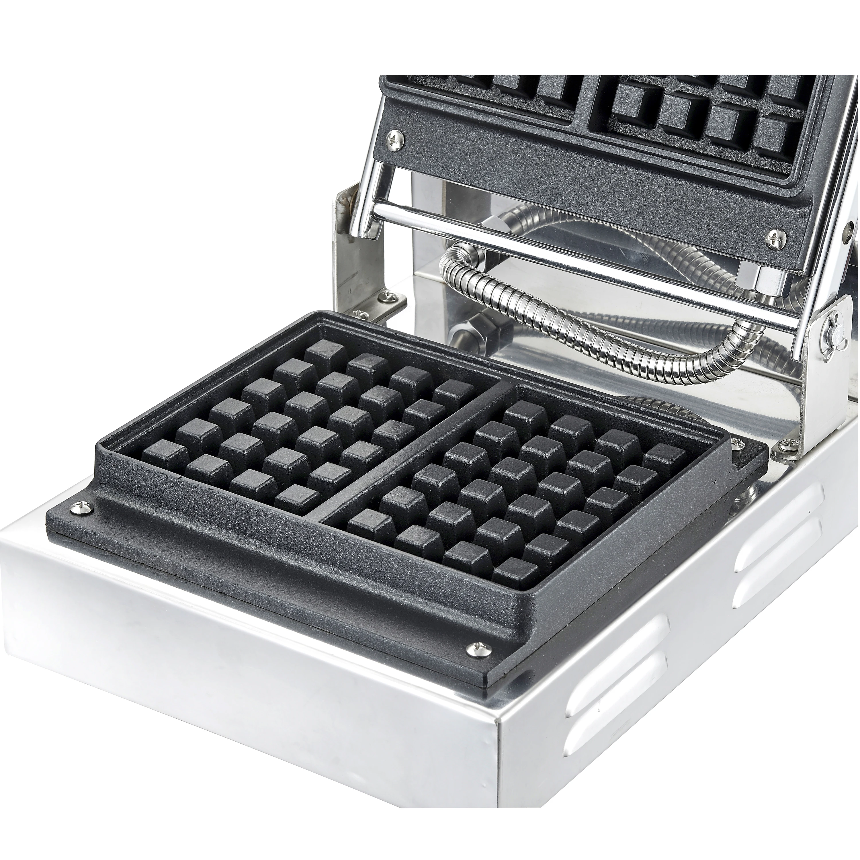 Commercial NON-Stick 2 Slices Square Waffles Maker Fully Automatic Egg Waffle Making Machine