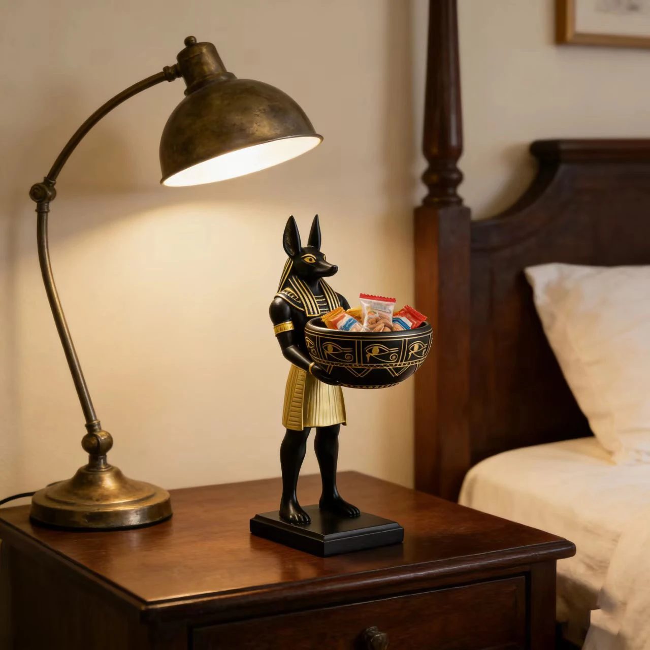 Egyptian God Anubis Statue Ancient Mythological Deity Sculpture for Home Altar Egyptian Decor Collector's Artifact Unique Gift