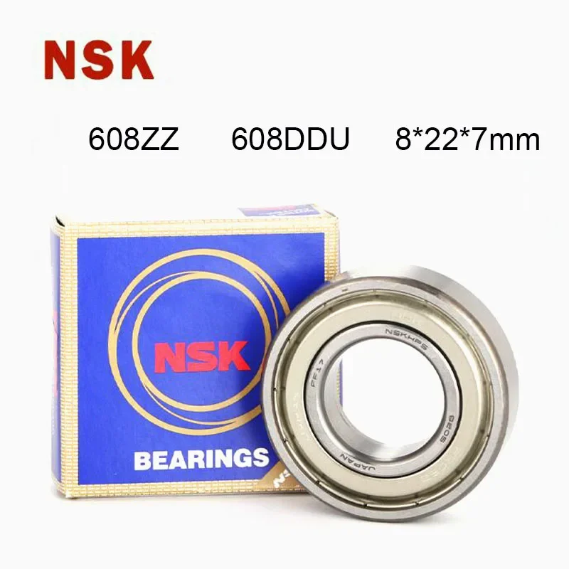 

Japan NSK Bearing 5/10Pcs 608ZZ 608DDU High Speed Ball Bearing 608zz ABEC-7 8x22x7 mm roller skates Bearing 608