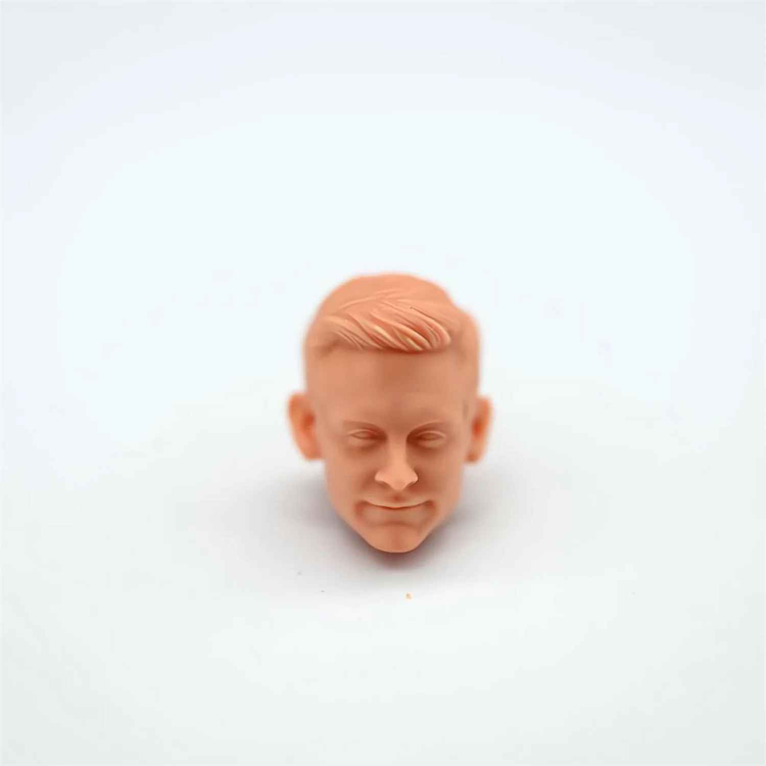 HL1128 1/12 Unpainted Tobey Maguire Smile Spider Peter Head Carved Model Fit 6'' Action Figure