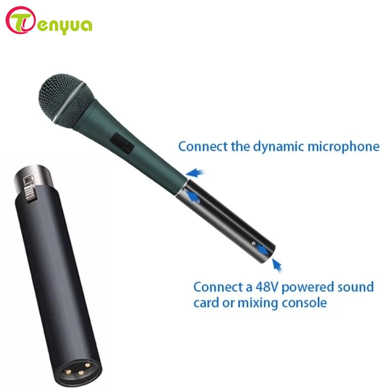 Noise Lowering Dynamic Microphone Preamp 48V Power Supply for Clear Sound Output