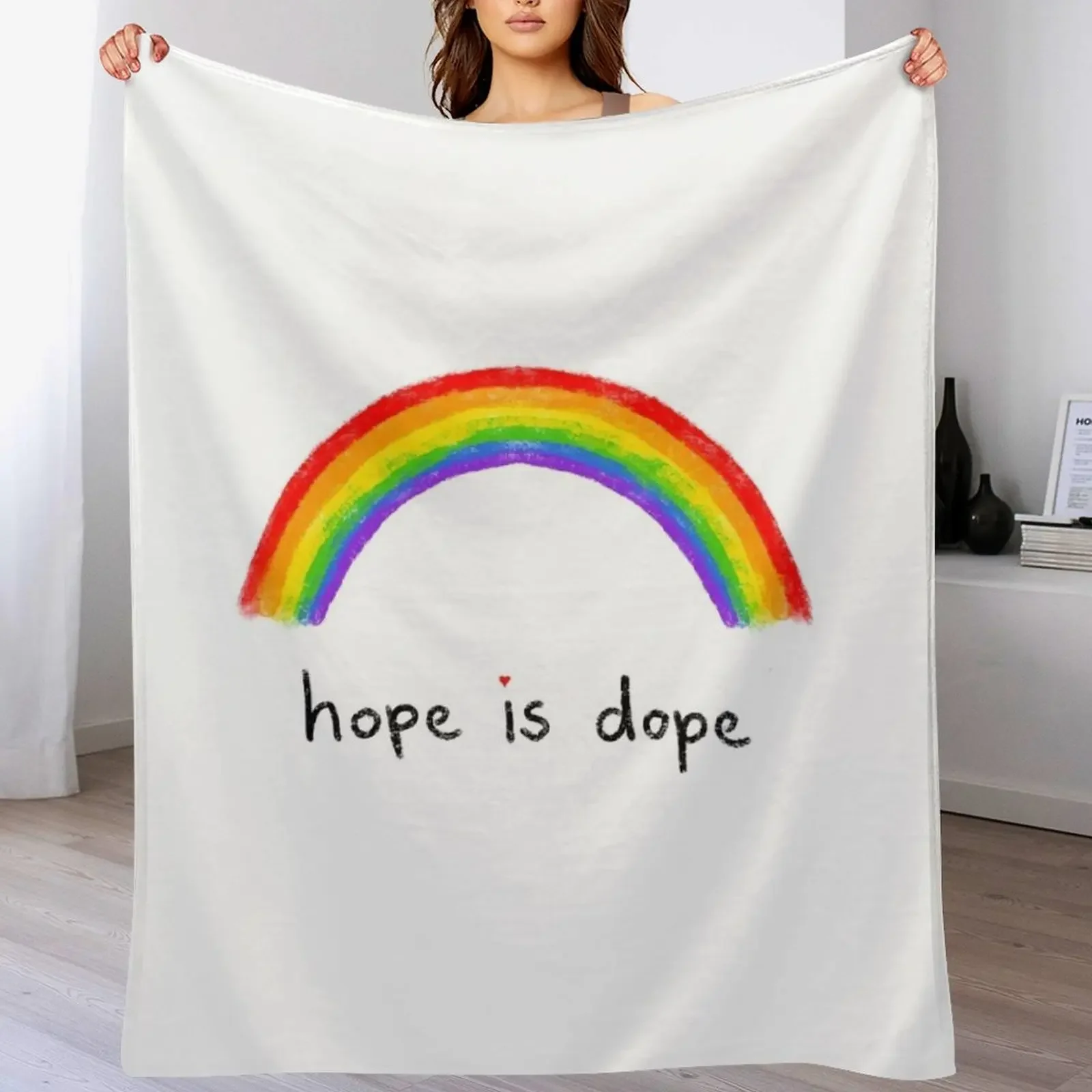 hope is dope Throw Blanket Cozy Warm Blanket for Bed Room Decor
