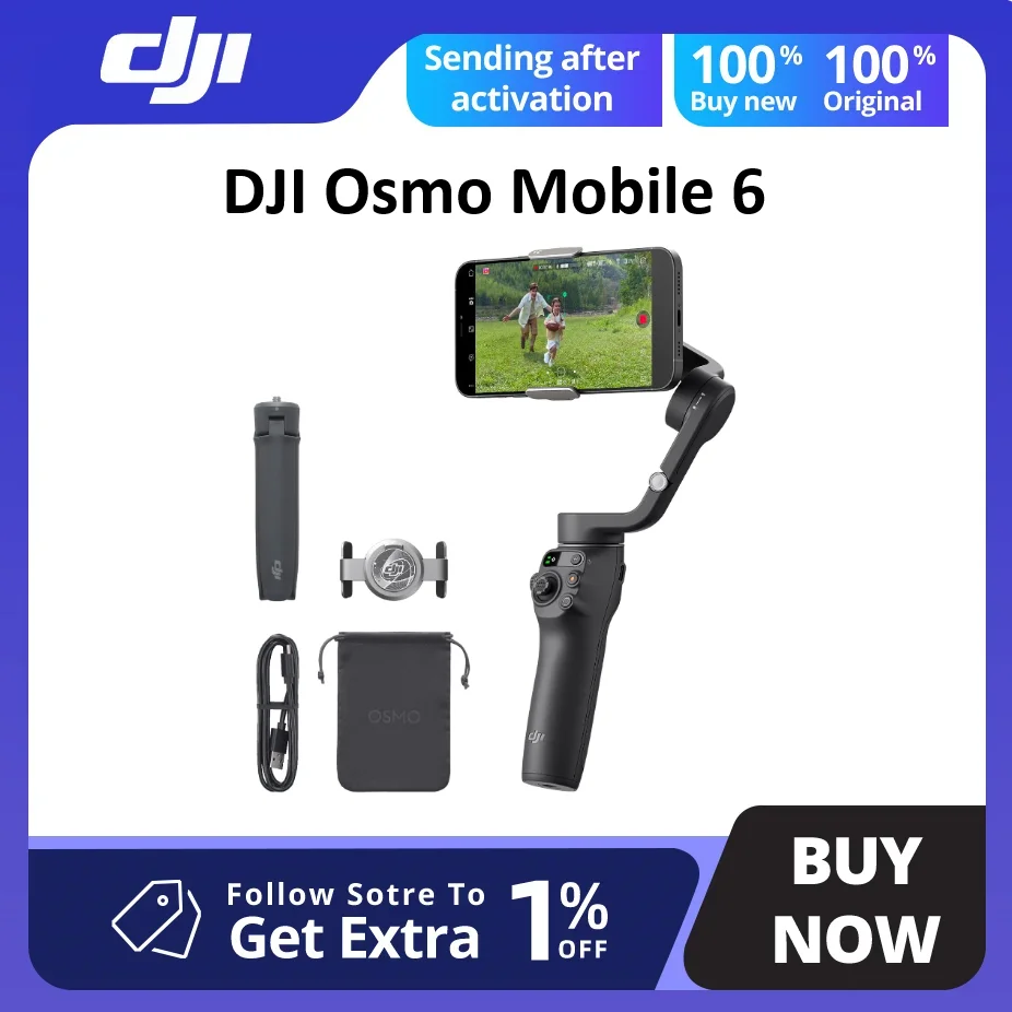 DJI Osmo Mobile 6 стабилизатор подвеса для смартфона 3-осевой подвес для мобильного телефона оригинальный новый в наличии DJI Osmo Mobile 6 стабилизатор подвеса для смартфона 3-осевой подвес для мобильного телефона оригинальный новый в наличии