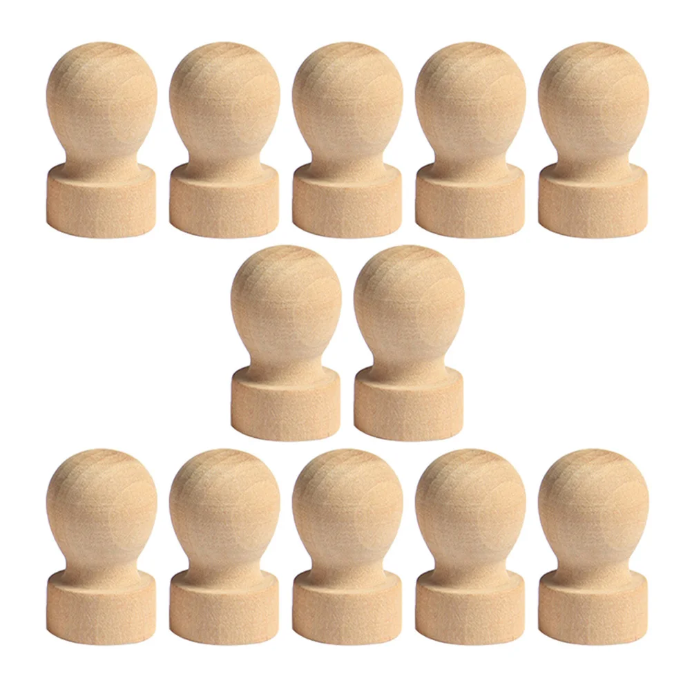 

12Pcs Wooden Stamper Handles Replacement Stamp Parts for DIY Wax Seal Wedding Invitation Stamp Handle Accessories Set
