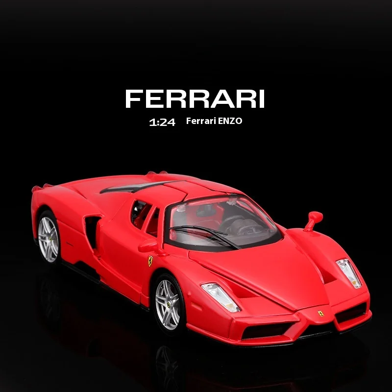 Ferrari Enzo 488 is 1:24 taller than the United States. Three-door zinc alloy car model ornaments metal car model gift collectio