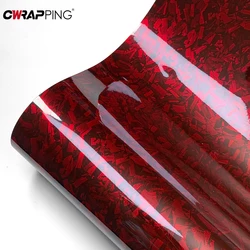 Car Glossy Forged Red Vinyl Sticker DIY Film Air-release Technology Waterproof Stickers for Auto Tuning Stickers Adhesive Decal