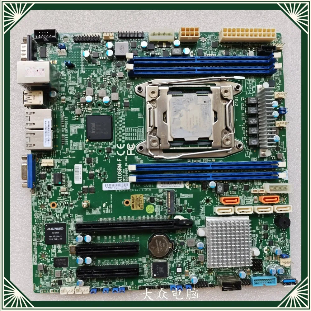 Supermicro X10SRM-F Server Motherboard C612 Chipset Dual 10G Ethernet Port Mainboard For Server Equipment