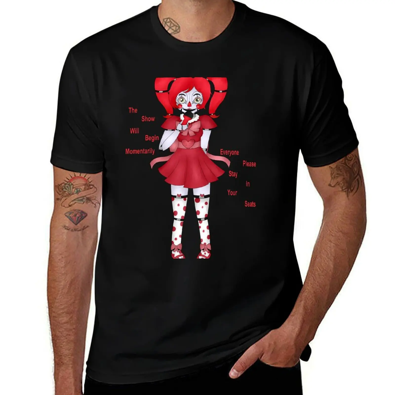 FNAF Sister Location Baby T-Shirt cotton graphic tees cute clothes vintage clothes mens t shirts top quality