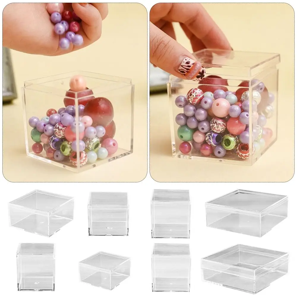 Practical Multi Size Storage Box Acrylic Square Acrylic Jewelry Cosmetics Dustproof Heaven and Earth Cove Toy Display Cases Home