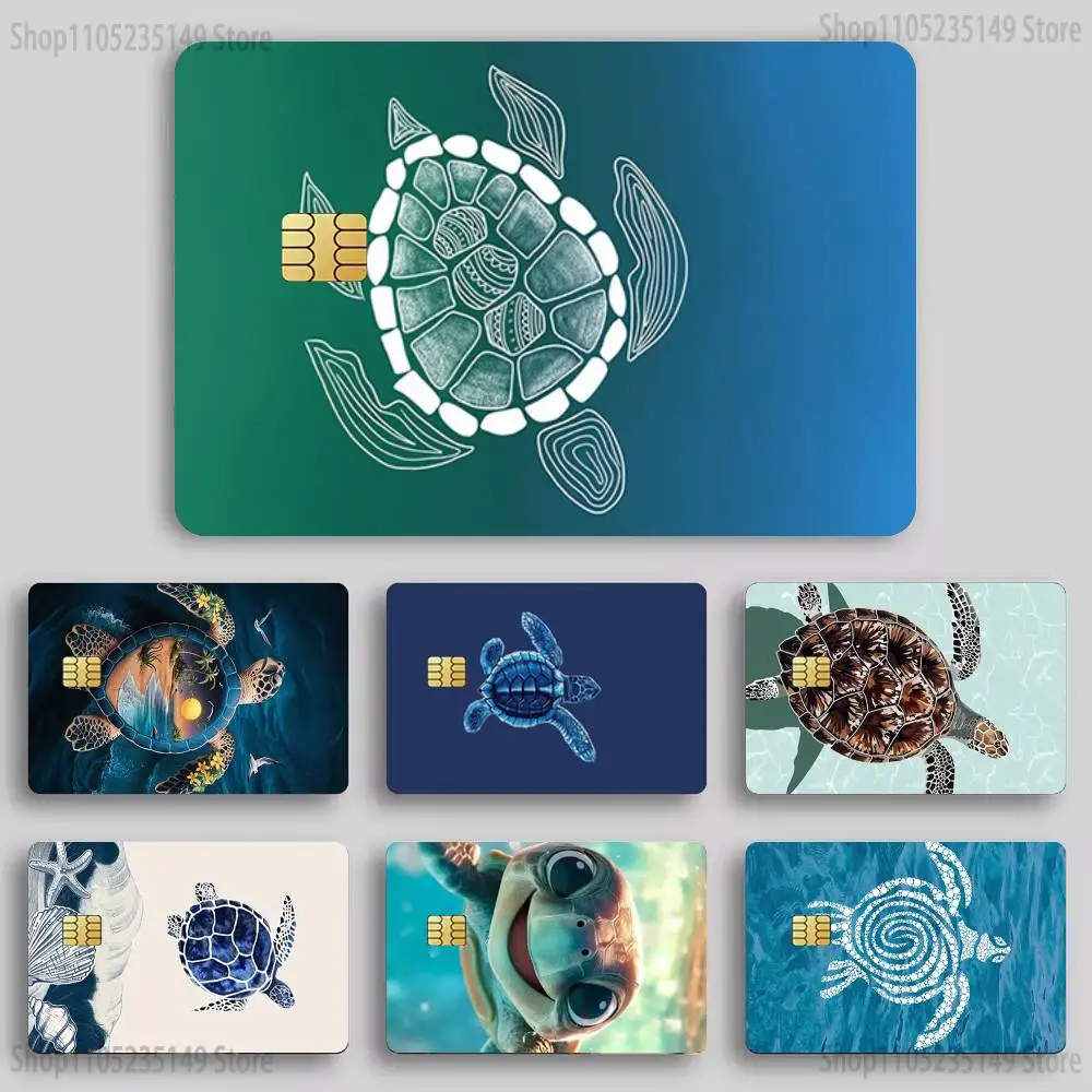 

Ocean Sea Turtle Sticker Film Tape Skin for Credit Card Debit Card Cartoon Waterproof Stickers Small Chip
