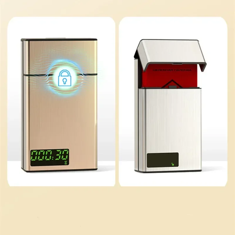 Portable Timed Smart Cigarette Box To Assist Smoking Cessation and Control Artifact Aluminum Alloy Lock Box