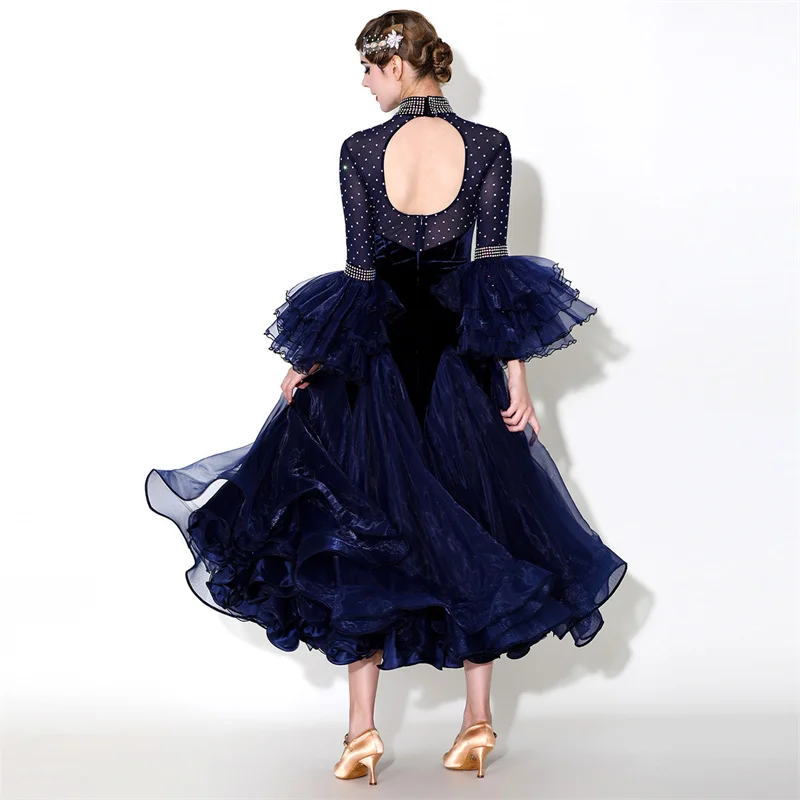 ODBD1353 Hot Sale hoge kwaliteit prestatiekleding dames ballroomwedstrijdjurk