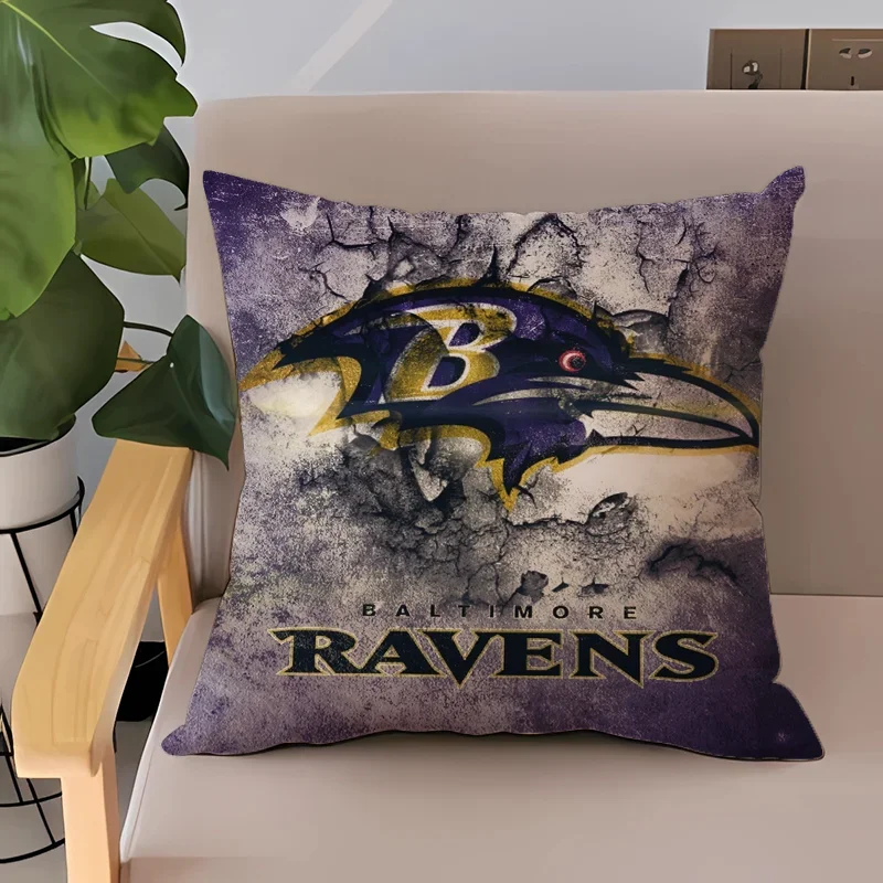 Baltimore R-Ravens Decorative Pillowcases 40x40 Cushions for Decorative Sofa Twin Size Bedding Pillowcase 45*45 Short Plush Bed