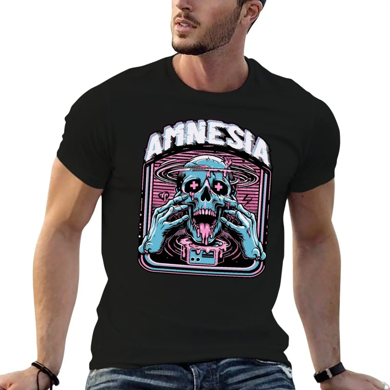 

AMNESIA T-Shirt t shirt men 100% cotton luxury brand anime t shirts oversize t shirts designer T-shirt