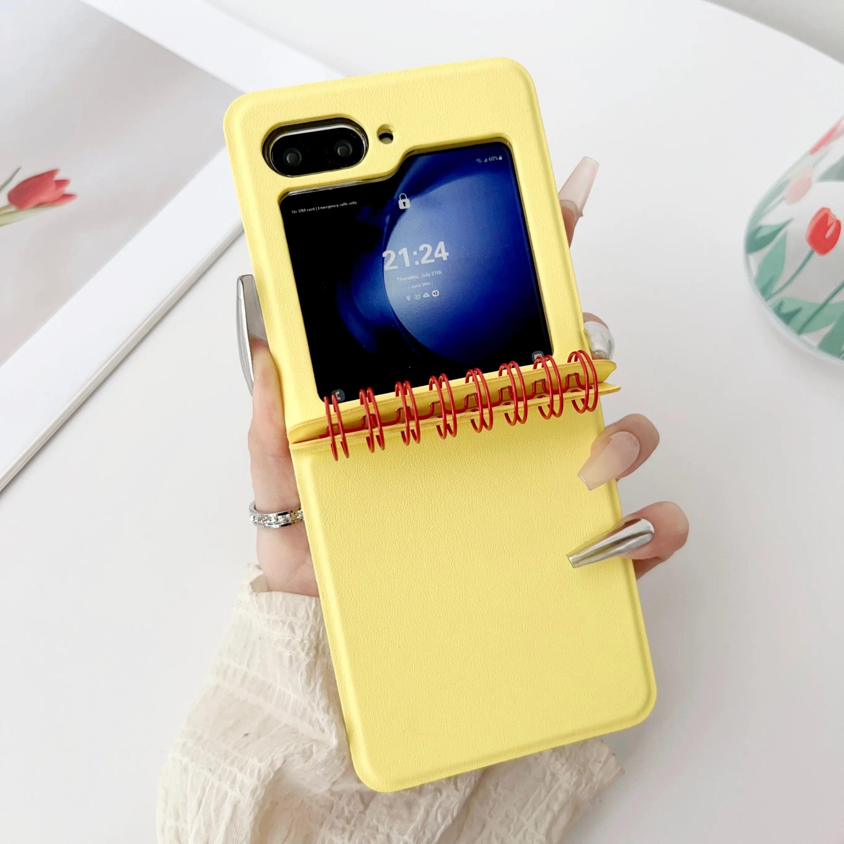 Solid Color Spiral Notebook Design Phone Cover For Motorola Razr70 Ultra 2026 New Razr50 Razr60U Razr40 Shockproof Hard Case