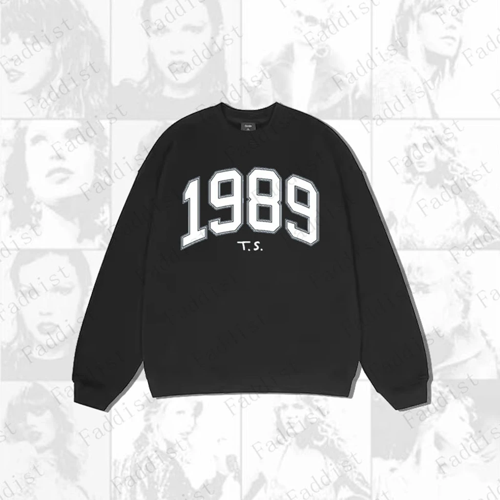 Kpop T.s 1989 2023TAIL THE Era Tour Loose Cartoon O-neck Cardigan Long Sleeved Pullover Coat Cotton Y2K Oversize Cute Sweatshirt