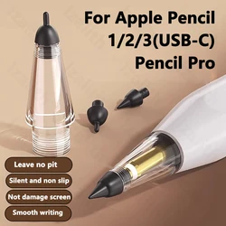 Removable Replacement Tips for Apple Pencil 1st 2nd Gen USB-C Apple Pencil Pro Mute Wear-resistant Spare Nib