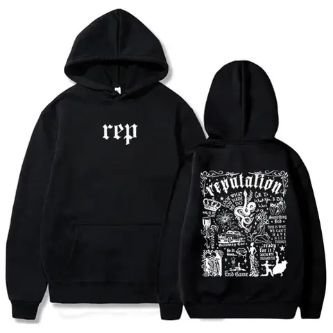 Sudadera con capucha Taylor Reputation Sudadera con capucha de música pop Taylor Music Sudaderas con capucha Mujeres Hombres Sudaderas con capucha de manga larga Unisexl Casual