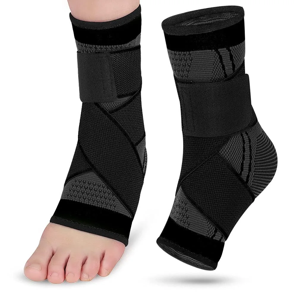 1PC Pressurized Bandage Ankle Protector Sport Anklet Support Foot Strap Nylon Knitted Elastic Ankle Brace Gym Basketball Running