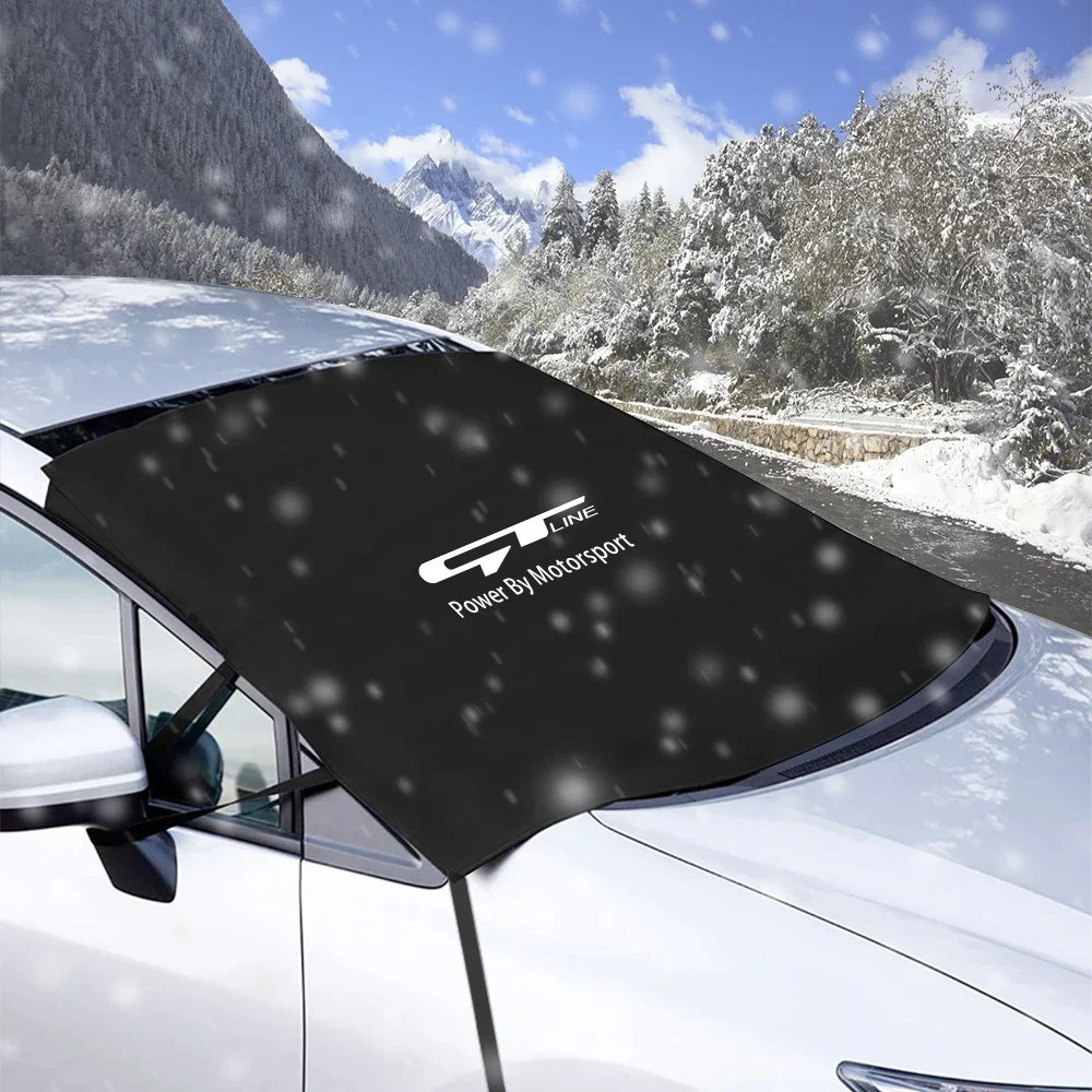 Car Front Windshield Snow Block Cover Windshield Antifreeze Accessories For Kia GT Line Elantra Sportage Rio Ev6 SELTOS Picanto