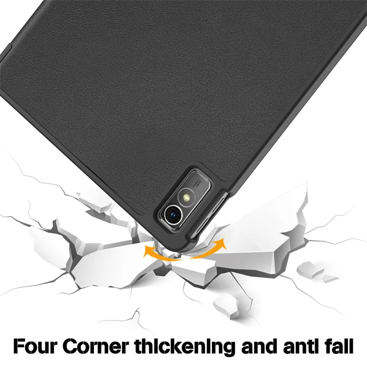 Dreifach Faltbare Hülle für Lenovo Tab M10 5G 10,6 Zoll mit Auto-Wach-/Schlaf-Funktion Stoßfeste Kunstleder-Abdeckung für Lenovo – Detail 4