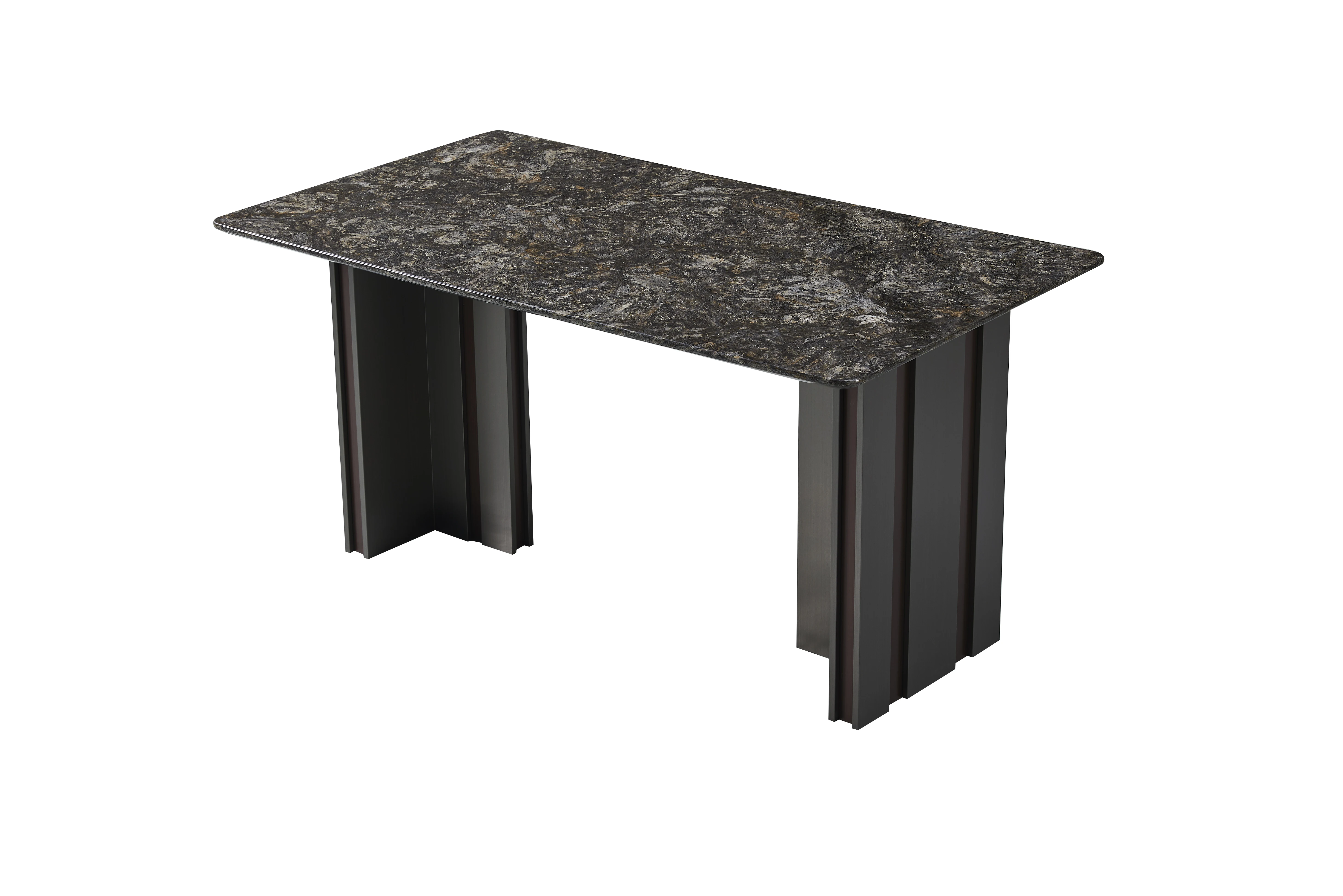 Factory Price Modern Stone Marble Top Dining Table Set 4 Chairs Metal Legs for Apartment Hotel Use Multipurpose 3-Year Warranty