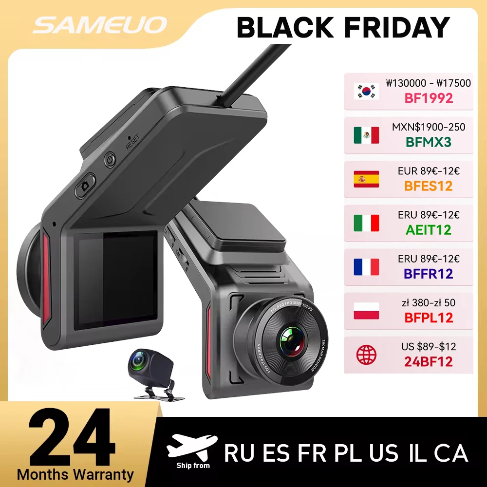 Sameuo U2000pro 4G Dash cam Dual Lens Wifi GPS APP Control Front And Rear Recording 24H Parking Monitor Night Vision Car Camera