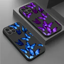 INS Retro Butterfly Cover Phone Case for Honor X9a Magic5 Lite 8X 70 X8a 90 Pro X8 X6 X7 X6a Magic5 Black Soft Funda Cases