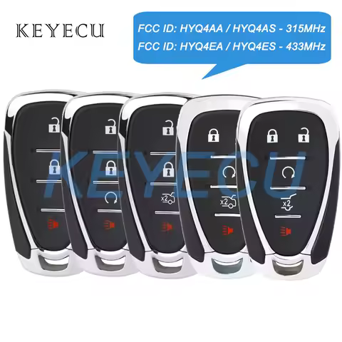 Keyecu HYQ4AA HYQ4EA HYQ4AS HYQ4ES Smart Remote Car Key Fob for Chevrolet Volt Blazer Traverse Camaro Cruze Malibu Sonic Equinox