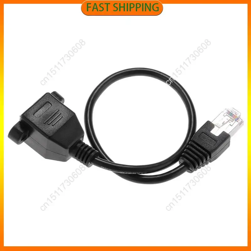 Buy Now 4Pcs 1FT RJ45 Male To Female Screw Panel Mount Ethernet LAN Network Extension Cable