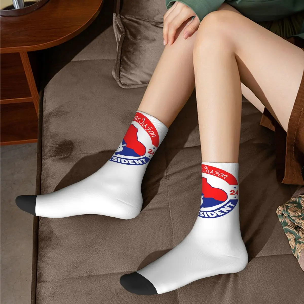 Turd Ferguson For President 2024 Design Theme Crew Socks Merchandise for Men Flexible Dress Socks