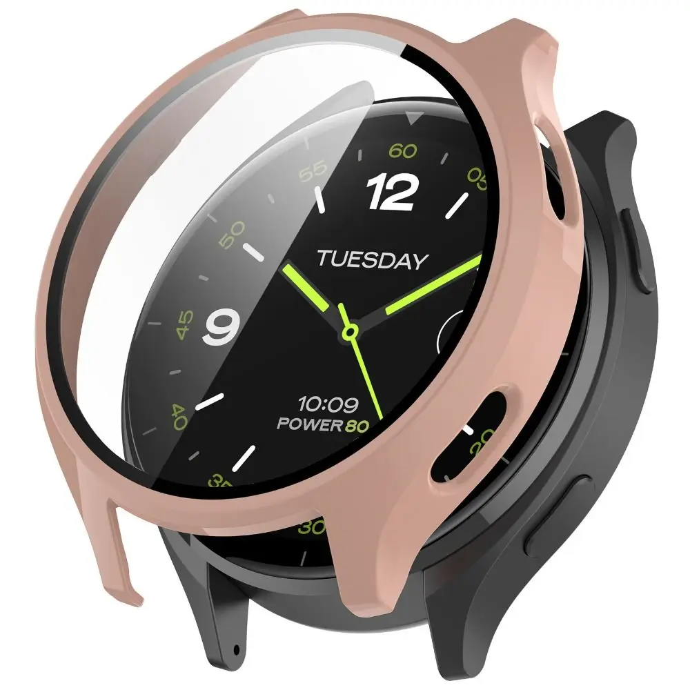 Nowy komputer PC + hartowany futerał ochronny inteligentny zegarek akcesoria do zabezpieczenia ekranu twarda obudowa krawędziowa do zegarka Xiaomi 2