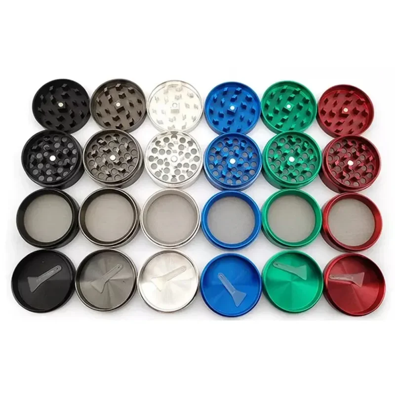 1pc 40mm 4-layer Zinc Alloy Hand Movement Tobacco Grinder Herb Grinder Spice Crusher Kitchen Supplies