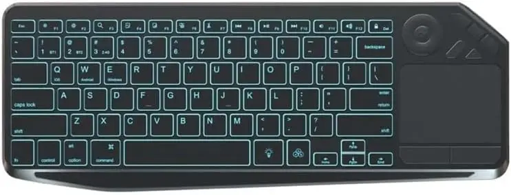 Jomaa Tastiera wireless retroilluminata Tastiera TV touch wireless Bluetooth 2.4G con tastiera wireless retroilluminata Easy Media Control