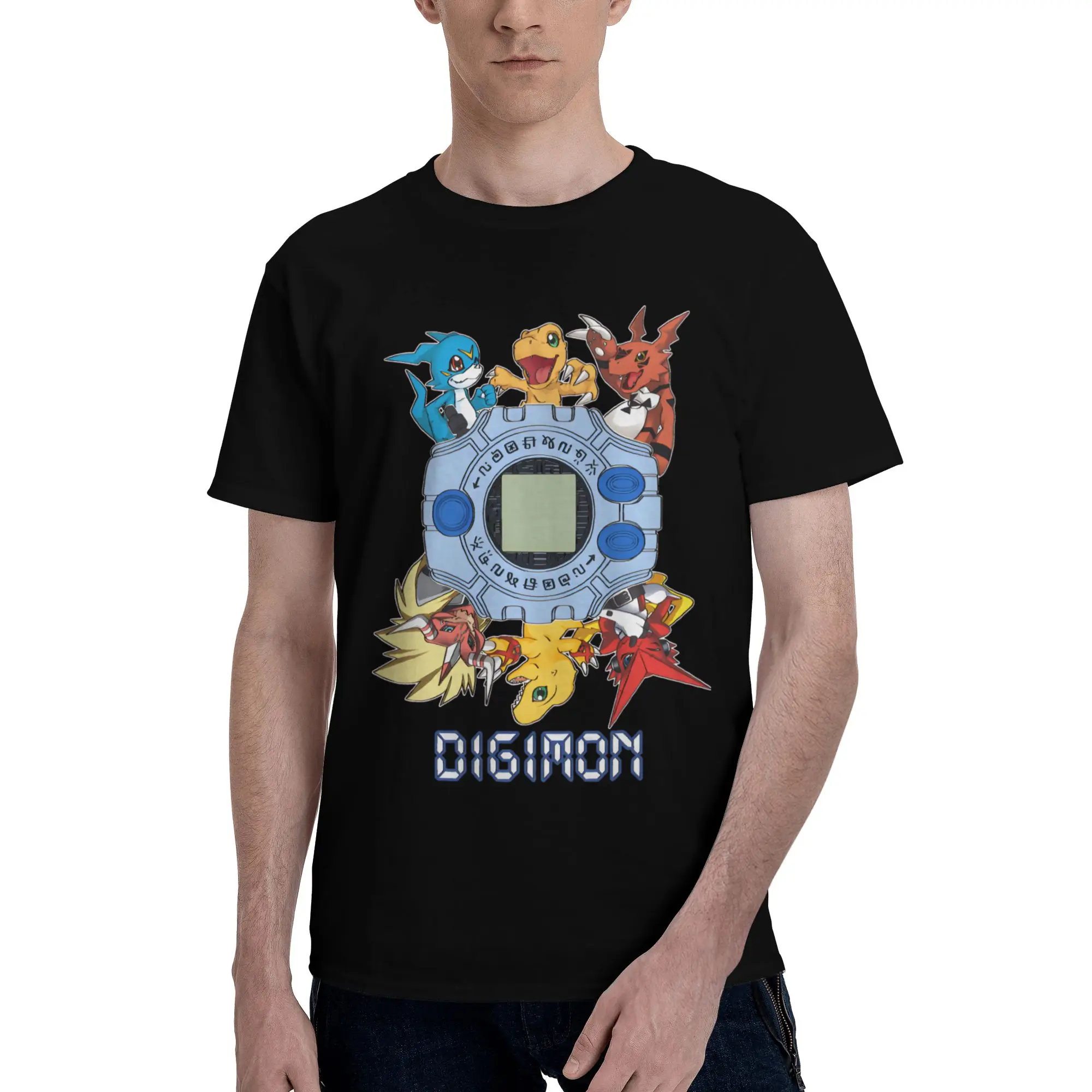 Digimon 30 Graphic Funny 100% Cotton T-Shirt Bandai Tops Tees For Men
