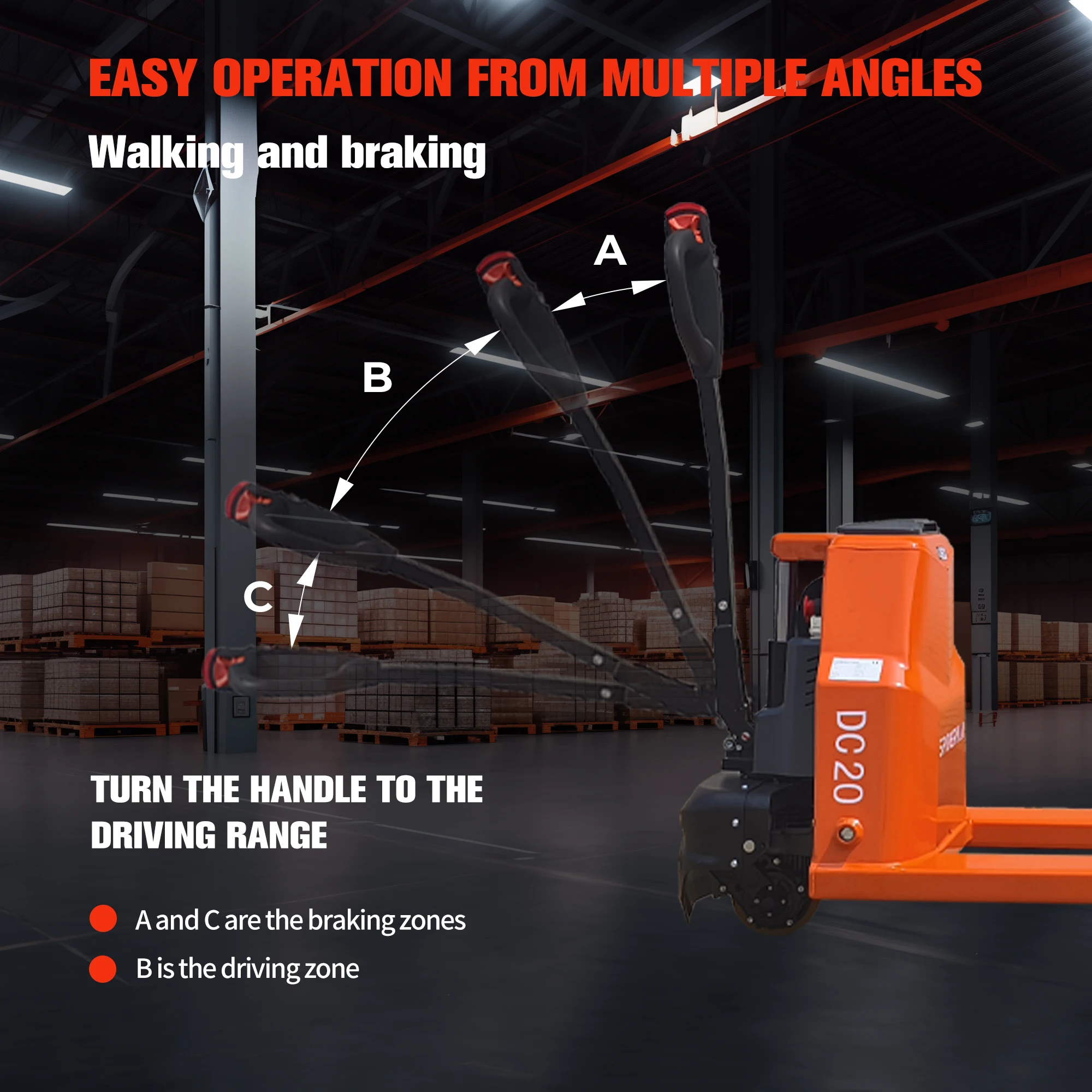 

4400LBS Fully Electric Pallet Truck 48V Lithium Battery 48" x 27" USA Safe Equipment for Industrial and Commercial Use