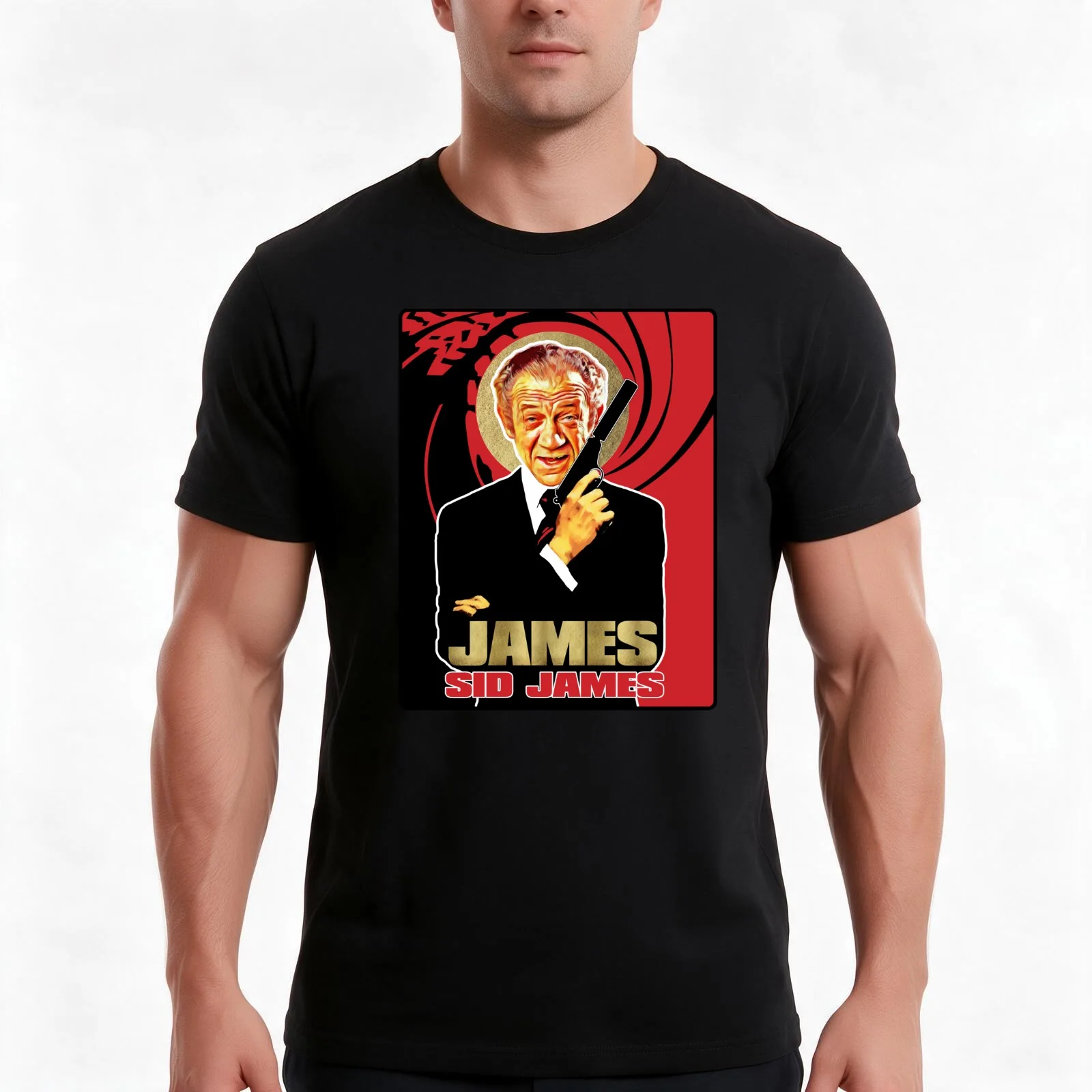 James Sid James T-Shirt Summer Casual Cotton Tee Oversized Streetwear Tops Vintage Graphic Print Loose Fit Short Sleeve
