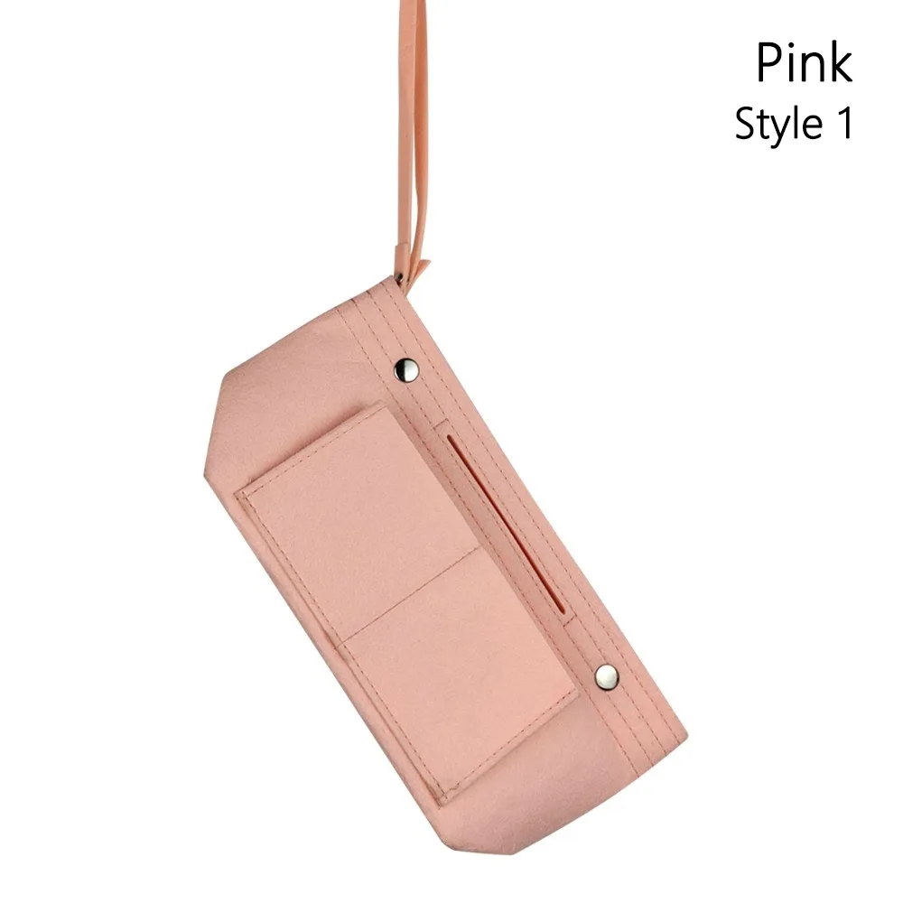 Soft Felt Insert Bag Multipocket Large Capacity Women Useful Bag Handbag Foldable Rectangular Make up Organizer Beach Holiday