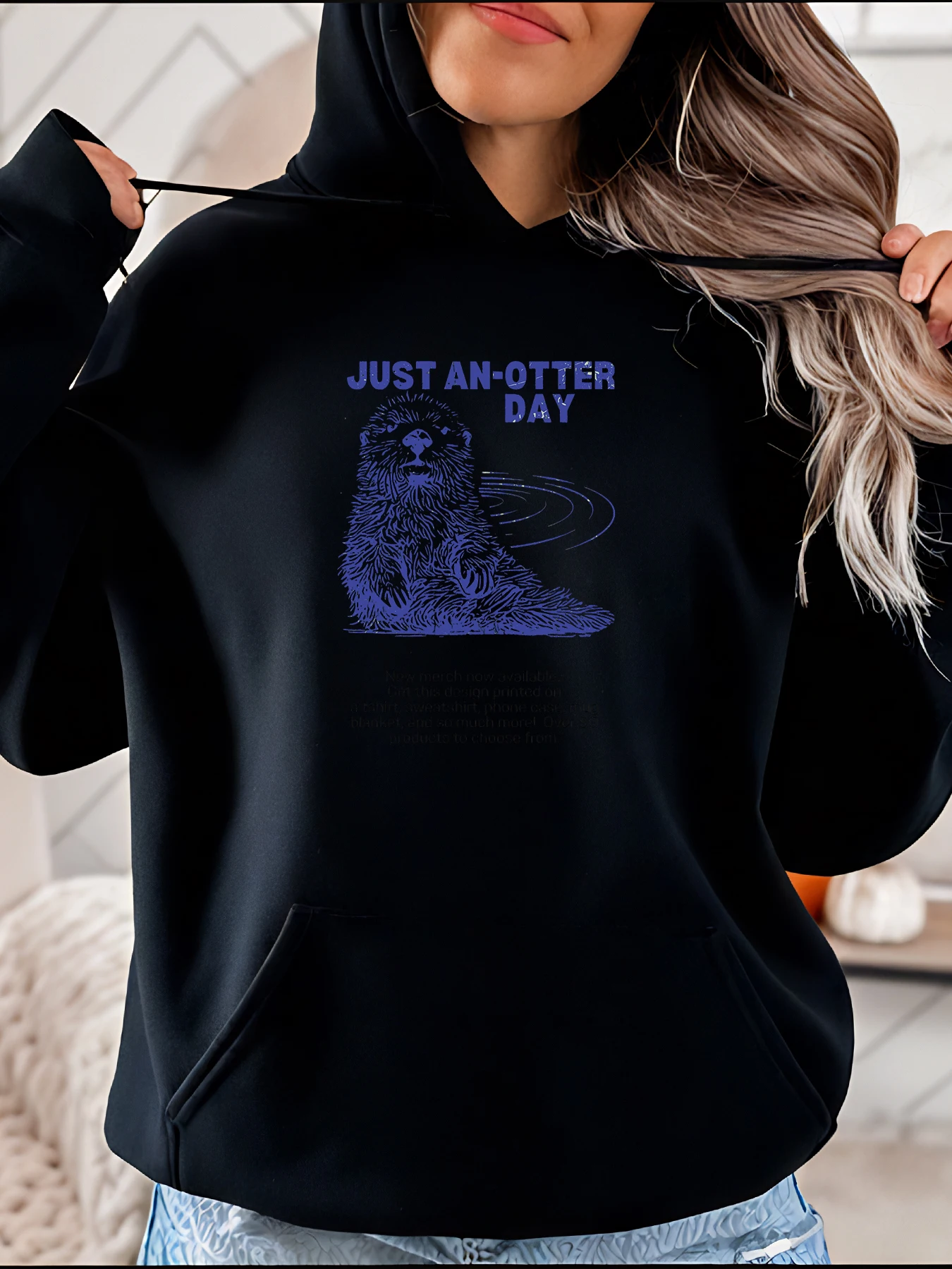 

Толстовка с капюшоном Just An Otter Day, повседневная толстовка унисекс с принтом морской выдри, женский и мужской пуловер 280