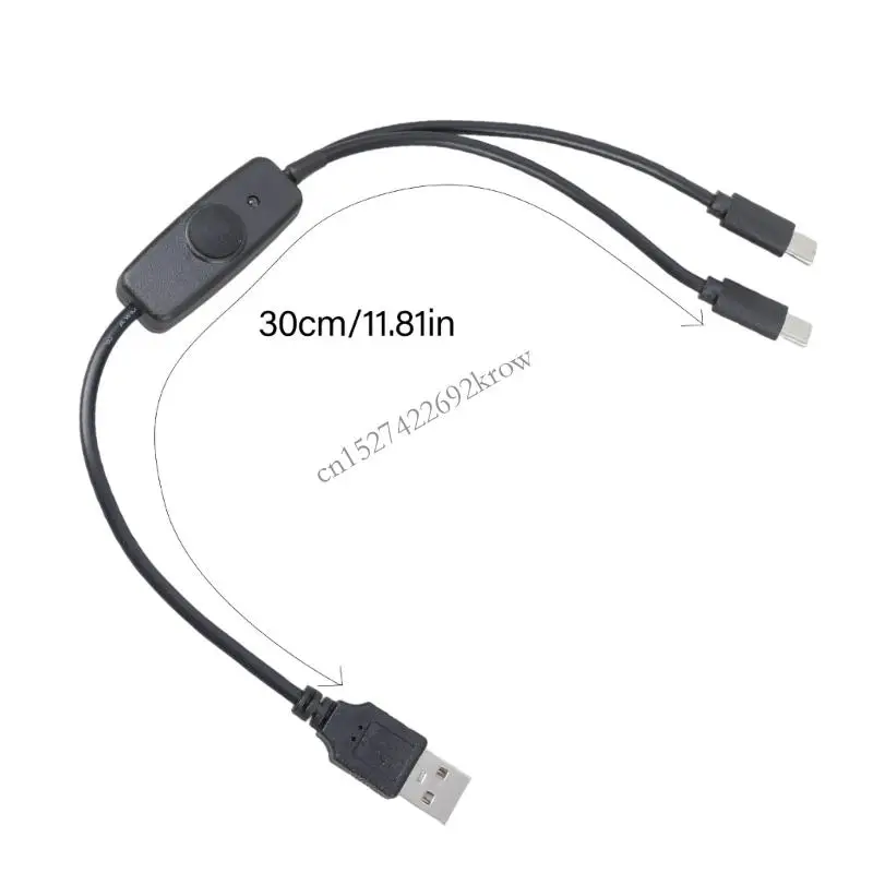 R9cb 2 في 1 كبل شحن متعدد الشحن USB إلى USB C موصلات سلك لأجهزة الهواتف