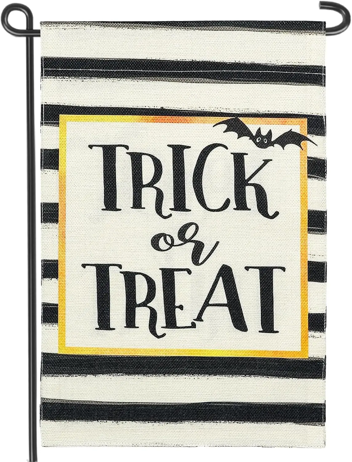 Halloween Trick or Treat Garden Flag 12 x 18 Inch Double Sided Halloween Holiday Yard Outdoor Flag(A)