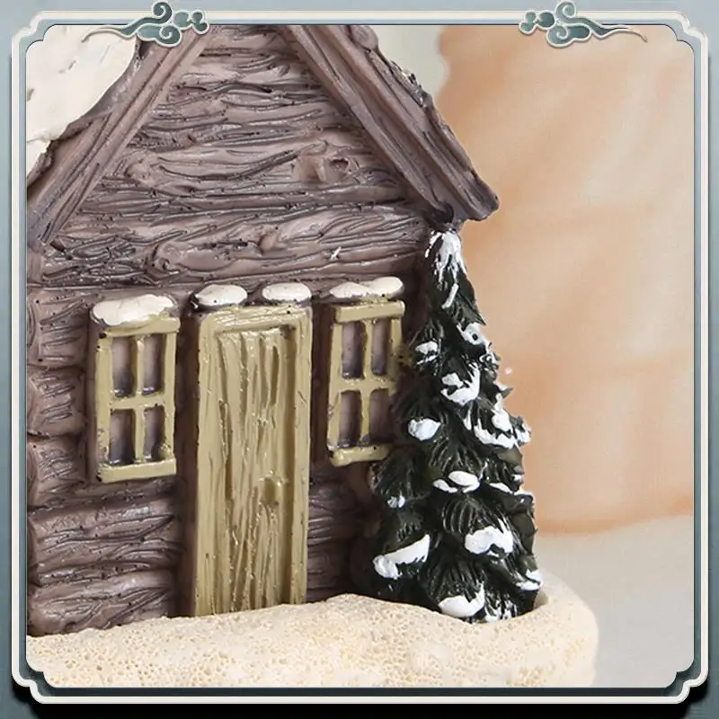 AC76-Log Cabina Bruciatore a cono di incenso invernale innevata, Bruciatore di incenso per cabina di Natale, Bruciatore di incenso per cabina di tronchi, Incenso per ambienti durevole