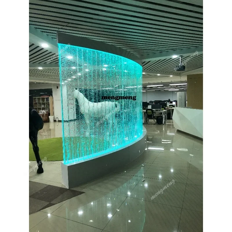 

Acrylic Bubble Wall Panel LED Water Feature With DMX512 Control For Hotel Lobby Room Divider Decoration