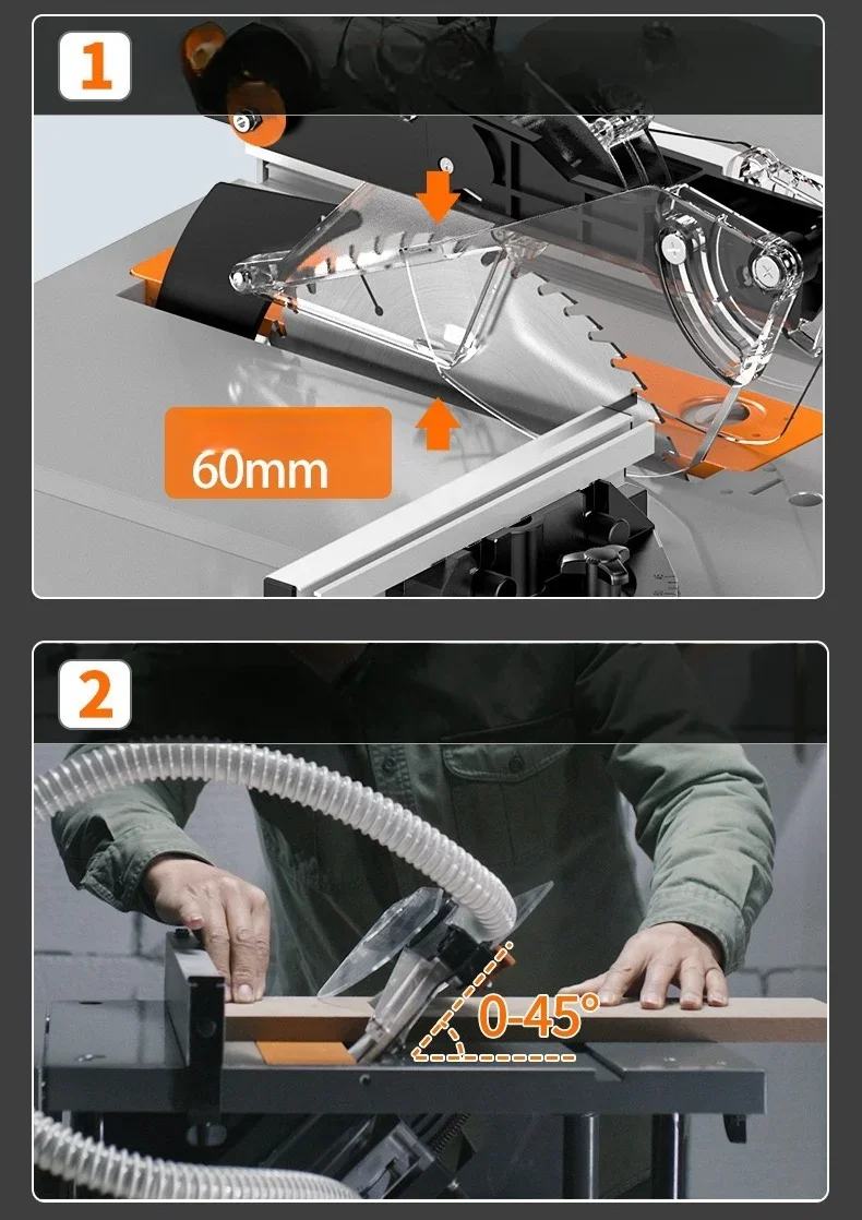 Direct Selling Performance Dust-collection Table Saw or Oblique Cutting Saw Machine Electric Wood Saws