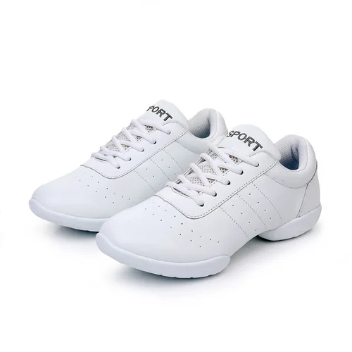 Zapatillas de baile aeróbico para atletismo, zapatillas deportivas blancas, Motion Cheer Fuck, entrenamiento para mujer, carrera, suela blanda, zapatillas deportivas de tenis para baile
