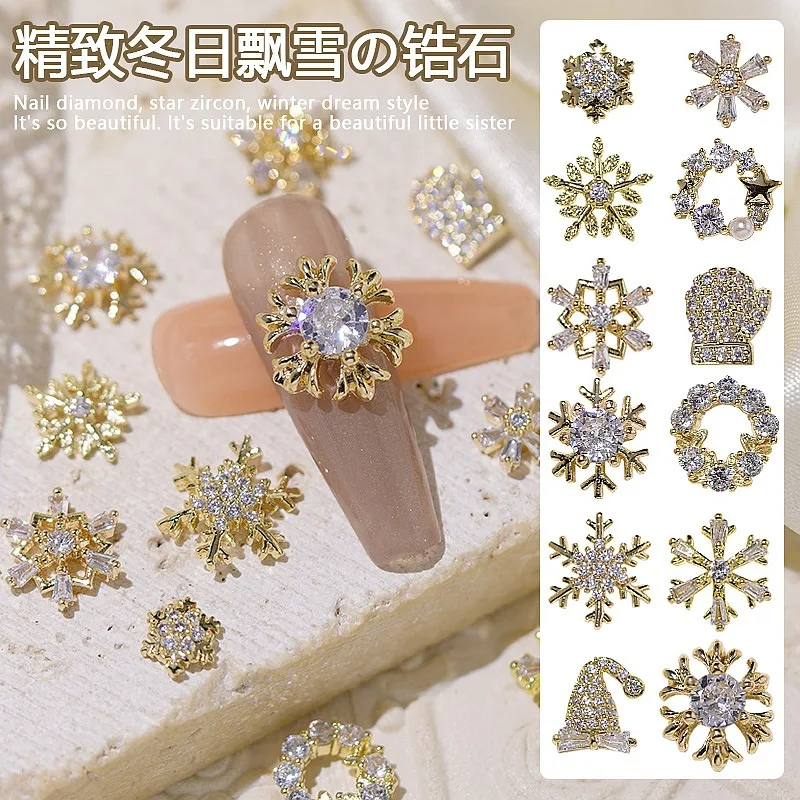 10 Chiếc Nơ Hoa Hồng Hoa Giáng Sinh Zircon Tinh Thể Hình Thoi Trang Sức Móng Tay Nghệ Thuật Trang Trí Móng Tay Phụ Kiện Duyên Tiếp Liệu SN16