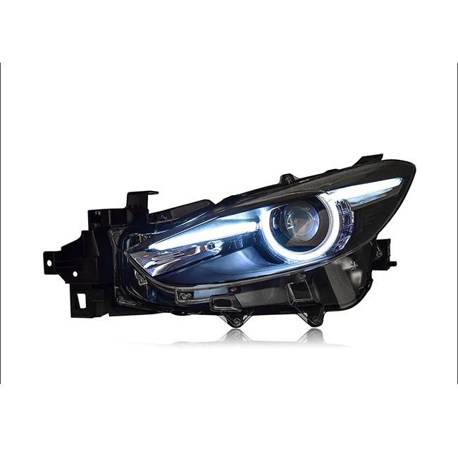 Car Accessories Head Lamp For  2017-2019 Mazda 3 Axela Headlights Fog Lights Daytime Running  DRL H7 LED