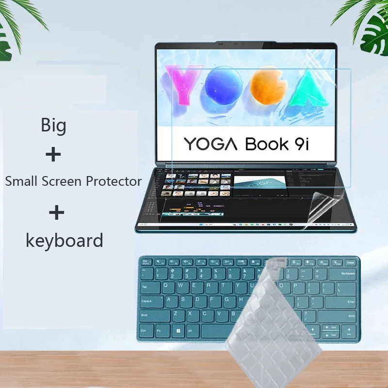 Anti Scratch Cover Screen + Small Screen + Keyboard Protector For Lenovo YOGA Book 9i IRU8 13.3-inch 16:10 2023