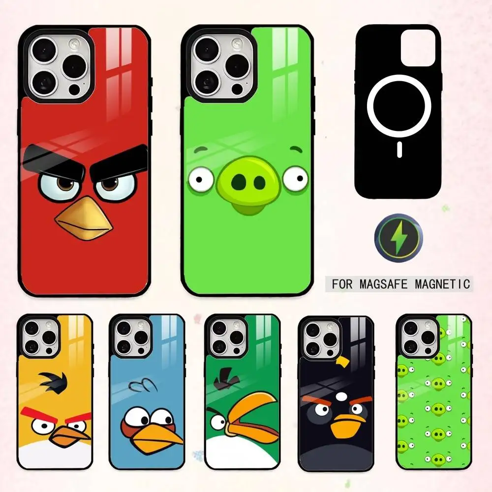 

A-angry-B-Bird- Game Phone Case For iPhone17,16,15,14,13,12,11 Plus,Pro Max Magnetic For Magsafe Wireless Charging
